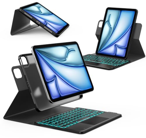 CHESONA Funda con Teclado para iPad 11(A16)/10Gen, Air 11 M4/M3/M2,Air 5/4