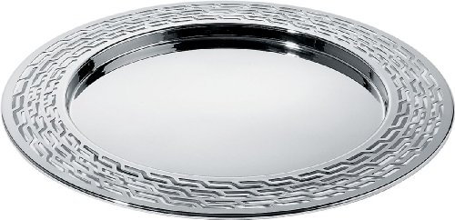 Alessi - GV24 - Shaman Vassoio rotondo con bordo traforato in acciaio inossidabile 18/10 lucido.