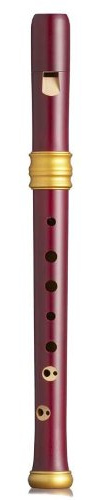 Mollenhauer Blockflöte Sopran Blockflöte Barock 4119R Adris Traumflöte, Holz, rot, Doppellöcher