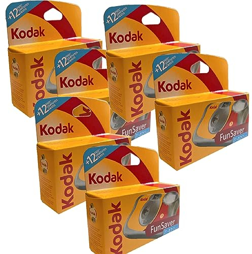 KODAK FunSaver 800 ISO Disposable Camera with Flash - Pack of 6