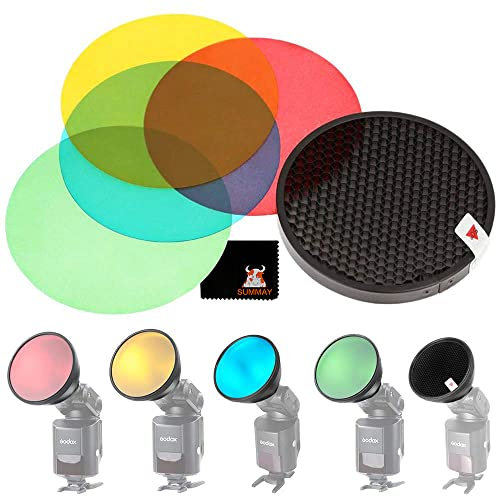 GODOX AD-S11 Pack de Couleur Filtre Gel Grille Nid d'Abeilles Couverture Réflecteur Accessoires Flash pour Godox Witstro Flash AD180 AD360 AD200