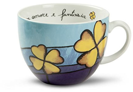 Egan PAF03/1C Tazza Colazione, Porcellana, Celeste, 1 unità (Confezione da 1)