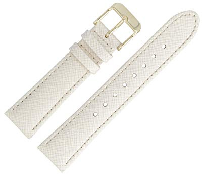 Tommy Hilfiger Uhrenarmband 18mm Leder Beige Muster - 679302074