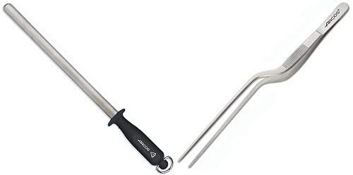 Arcos Chairas Afilador manual de cuchillos Cuerpo de Acero al Carbono recubierto + 606300 Pinza de emplatar, 200 mm