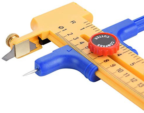 Couteau de coupe de cercle, coupeur de cercle de boussole de Cutterr rotatif pour la coupe circulaire de grande taille pour le papier de coupe