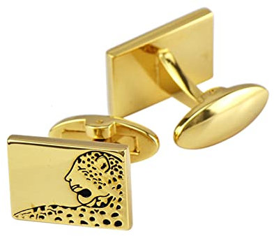 Lieson Herren Hemd für Manschettenknöpfe, Herren Manschettenknöpfe Gold Manschettenknöpfe Herren Rechteckig Cufflinks für Hemd Hochzeit Geburtstag Geschenk