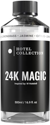 Hotel Collection - Aceite difusor – 24K Magic – Aceite esencial de aromaterapia – cítricos, citronela y jazmín – 16.9 onzas líquidas