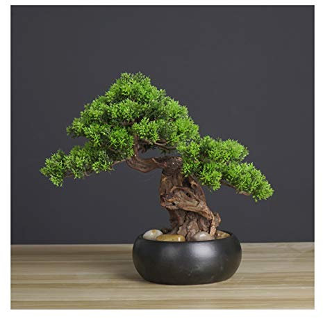 Künstliche Bonsai Künstliche Bonsai Begrüßung Kiefern Simulation Topf Pflanze Dekorative Bonsai, Schreibtisch Display falscher Baum im Keramik -Topf for Zuhause, Büro, Geschäft mit dekorativen Geschen