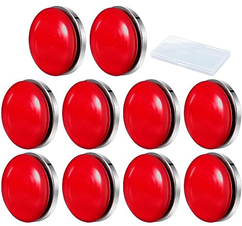 Imtrub 10 Stück Tischdeckenbeschwerer Set, Runde Magnetische Dusch Vorhang Gewichte Starke Magnete wasserdichte für Vorhänge Tischdecke, für Camping Hochzeit Garten Picknick
