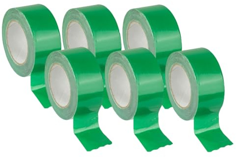 6x Klebeband 60mmx25m - grün- | Zur Verklebung von Dampfsperrfolie, Dampfbremsfolie, Dampfbremse, Dampfsperre nach DIN 4108/11