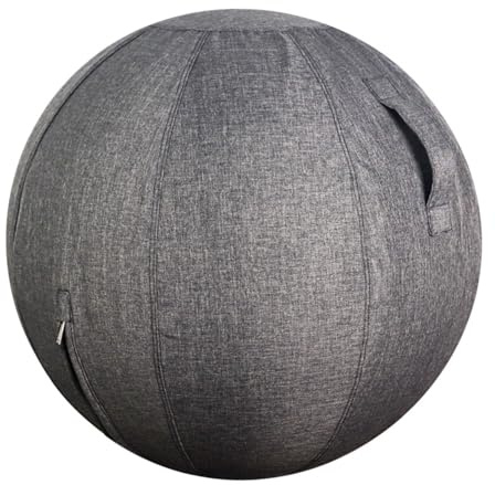 ZMIN Gymnastikball-Stuhl Für Büro Und Schreibtisch, Yoga-Stuhl Mit Stabilitätsball-Bezug, Yoga-Ball-Bürostuhl 55/65/75 cm, Yoga-Ball-Stuhl-Bezug,E,55cm