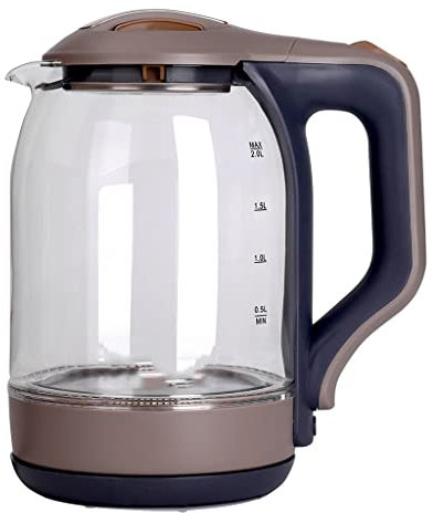 QGKWJP Bollitore Elettrico da 2 Litri Bollitore per tè in Vetro a Bocca Larga Bollitore per Acqua Calda Spegnimento Automatico Protezione Contro l'ebollizione (Colore : B)
