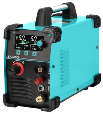 Cortadora de plasma digital, Cortador de plasma, Arc BTC500DP 7ma generación 50 amperios Pantalla de pantalla Máquina de corte por plasma digital de doble voltaje Corte adecuado para acero inoxidable,