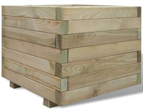 FUDUGEHMIOFWFJJ pflanzkübel innen,pflanztöpfe groß,Hochbeet 50x50x40 cm Holz QuadratischGeeignet für Garten, Terrasse, Schlafzimmer, Wohnzimmer