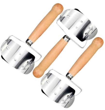 Cabilock 3 Piezas Artilugio Moldes Cortador De Piel Para Ravioles Cortador De Ravioles Fabricante De Piel De Bola De Automático Molde Pierogui Hacer Borde Silver Acero Inoxidable