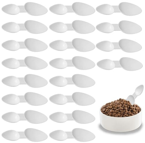 TRKETK 20 Stück Teilige Doppelseitige Messlöffel Wiederverwendbare Medizinlöffel Plastiklöffel für Medizin Getreidepulver Milchpulver Proteinpulver Zucker Waschpulver Portionierer Kleine Schaufel