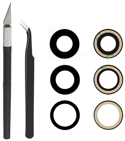 Cemobile Lente di ricambio originale in vetro per fotocamera posteriore per iPhone 16 Pro Max e iPhone 16 Pro con adesivo preinstallato e kit di strumenti di riparazione