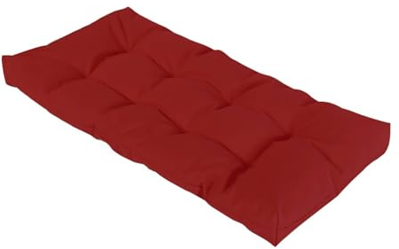 xinwanhong Bankauflage für den Außenbereich 1 2 3 und 4 Sitzer 8cm Schaukelauflagen Wasserdicht rutschfest Gartenbankauflage Gartenmöbel Rechteckige Sitzauflage für Terrasse Fenster,Rot,180x40cm