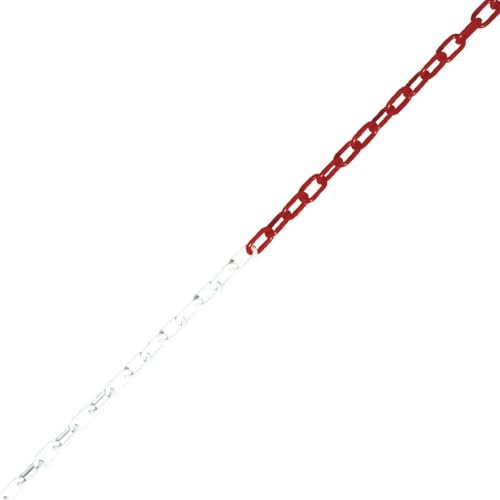K.57 Absperrkette, rot/weiß, Kunststoff, Ø 10mm, Länge 1 m pro Bestelleinheit
