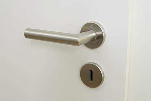 Hoppe Amsterdam Edelstahl Rosettengarnitur F69 E1400Z/42KV/42KVS, OB Ovalbart