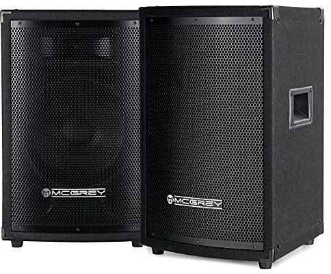 McGrey Paar TP-10 DJ PA Lautsprecher Box 25cm (10“) Subwoofer 400W (Passiv, 2-Wege System, Holzgehäuse)