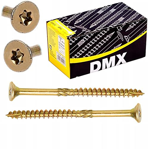 DMX Holzschrauben Torx 3,5x45 - Spanplattenschrauben - Schrauben 200er Set | Senkkopfschrauben - Konstruktionsschrauben - Schrauben Set - Terrassenschrauben - Torx Set - Holzbauschrauben - Wood Screws