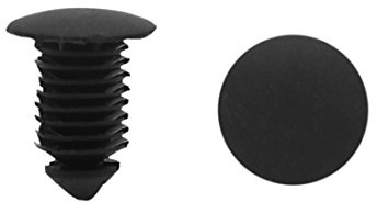 sourcing map Grapas Retenedor Plástico Negro 100 Piezas para Coche | 10Mm Agujero, 16Mm Cabeza, 20Mm Vástago, 21Mm Total, Para Land Rover, Para Mercedes-Benz, Para Ford, Para Hummer