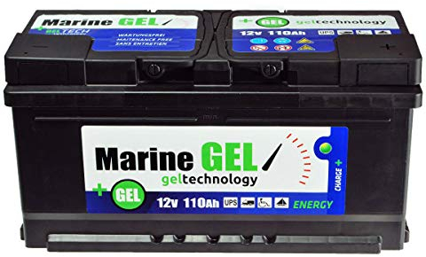 Batería de gel de 110 Ah, para barco, 12 V, batería de arranque