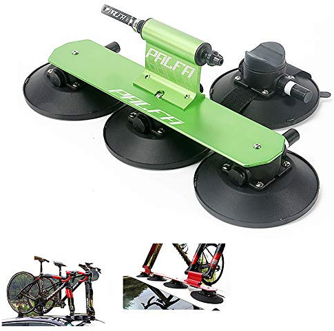 Yajun Porte Velos Voiture Ventouse Support à Vélo Toit-Top Alliage D’Aluminium Transportant Porte Bagages Mount Pièces De Vélo,Green-1