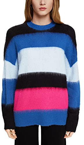 edc by ESPRIT Randig tröja i oversize passform, blå, XL