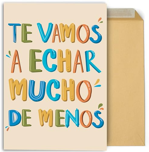 CONTRAXT Tarjeta regalo de despedida grande 42x30 cm abierta. Detalle regalo original para decir adios Tarjeta Despedida compañeros de trabajo profesor maestra fin de curso amigas (Despedida)