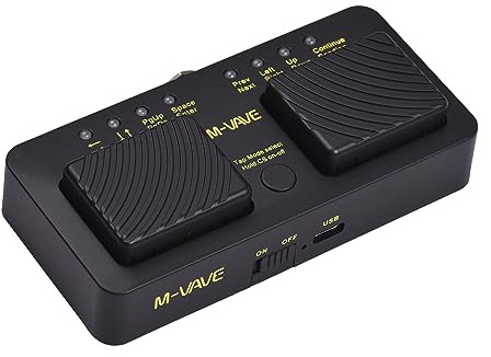 Btuty Wiederaufladbare Drahtlose Smart Control Pedal MIDI Page Turner Pedal Music Sheet Turner Wireless MIDI Control BT Spectrum Flipper Controller BT Anschluss