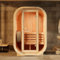FinnTherm Innensauna Ellipso S, Sauna mit Glasfront, 42 mm Wandstärke, 2 Personen