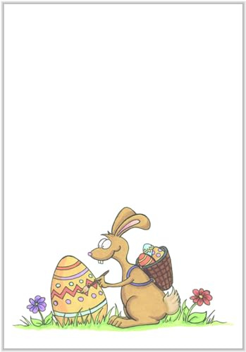 Briefpapier Ostern DIN A4 - Motivpapier Osterfest - 20 Blatt - Motiv Nr. 025 | 90g/m²