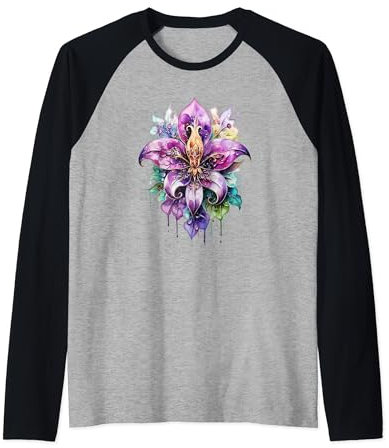 Fleur de Lys, französische Lilie, Blume, Sommer, Symbol, Karneval Raglan