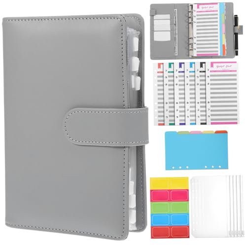 Operitacx Loseblatt-Notizbuch Haushaltsblätter Budgetplaner Mini-Ordner Notizbücher Budgetordner für Männer Kassenbuchbinder Loses Blatt Bindemittel einstellen Geschenktasche a6 Macaron