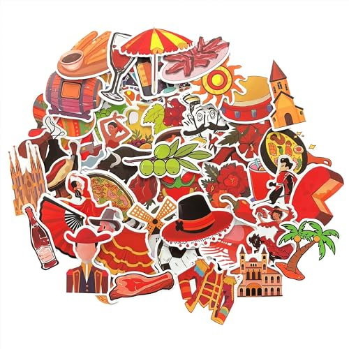 Spanien sticker Spanien deko laptop sticker koffer aufkleber reise scrapbook Spain stickers travel kofferaufkleber reisen aufkleber set koffer Spain geschenk aesthetic