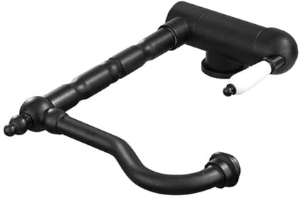XJTNLB Vorfenster Küchenarmatur Klappbar Wasserhahn Küche Schwarz Retro Spülbecken Armatur Wasserhahn Küche Kippbar-A
