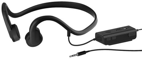 GZCRDZ Auriculares de conducción ósea con cable de 3,5 mm, auriculares de tipo abierto, IP8 impermeable, resistente al sudor, micrófono integrado que reduce el ruido, adecuado para correr, deportes y