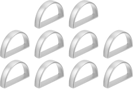 QUARKZMAN 10pz Ring per Tovaglioli a Forma di D Festa Argento Opaco | Fermatovaglioli da Tavolo Fibbie Tovaglioli, Adornamento Matrimonio, per Decorazione