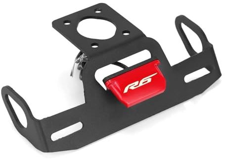 LYBH Kennzeichenhalter Für Motorrad, Kennzeichenhalter, Heckklappen-Entferner-Kit Für Yamaha YZF R6 2006–2022 YZFR6 18–2020 Kennzeichenhalterung(ROT)