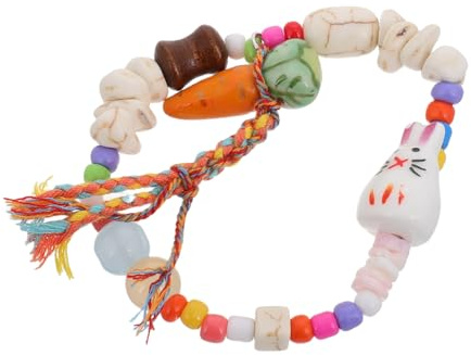 Vaguelly Niedliches Hasenarmband Für Kinder Und Erwachsene Verstellbares Karottenarmband Aus Naturstein Und Keramikperlen Frühlings Schmuck Geschenk Für Frühlingsfeiern Und Alltag