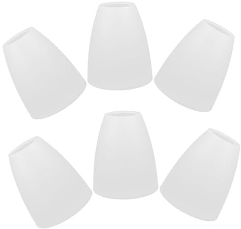 Garneck Lot De 6 Petits Abat-jours Plats Blancs En Plastique, Diamètre 40 Mm, Abat-jour De Plafonnier Polyvalent Pour Lampe De Table, Lampe De Camping Et Lustre, Décoration Chambre à Coucher