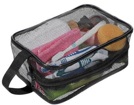 Mesh Shower Bags for Men Women, Mesh Toiletry Bags Gym Shower Caddy Bag Bathroom Caddy Portable Wash Bags Toiletry Organizer Tote for Portable Travel Bathroom Gym Camping Dorm Room
