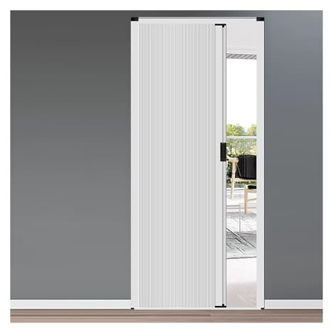 Accordion Door Customizable Sliding Folding Door For Bedroom Privacy, No Drilling Interior Room Divider For Small Spaces, Blackout Closet Doors For Study Room Kitchen Living Room Pantry Bathroom(53x80