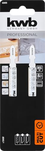 KWB Blister de 2 lames de scie sauteuse BIM aluminium, bois et métal 105 mm en T