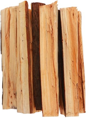 GLEAVI 10 Troncos De Madera Partidas Decorativas para Chimenea De Interior, Natural, Rústicas, para Hogar y Fiestas Hoguera, Set De 10 Unidades