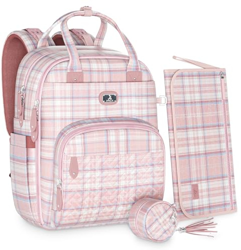 Dikaslon Wickeltasche Rucksack Großer Wickelrucksack mit Multifunktions-Babytaschen und mobiler Wickelauflage - Schnullerhalter und Kinderwagengurte - für Mama und Papa, Einheitsgröße