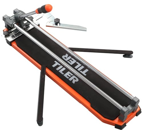 630mm/25 Inch Manual Tile Cutter, Professional Heavy Duty Tile Cutting Machine with Dual Non-Slip Support Feet, Tungsten Carbide Wheel,Precise Ceramic & Porcelain Tile Cutter for DIY