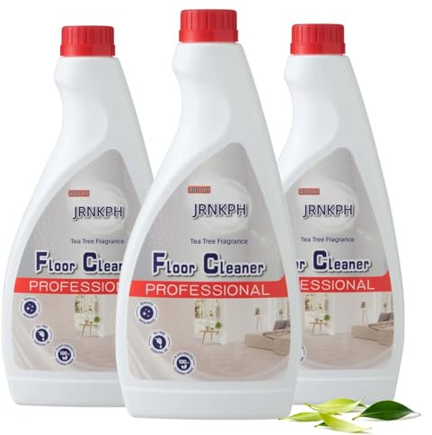 Solution nettoyante pour robot aspirateur et laveur 480 ml x 3 bouteilles - Compatible avec Roborock® Q5/Q7/Q8/S7/S8/Qrevo, aspirateurs sans fil, parfum d'arbre à thé, faible mousse